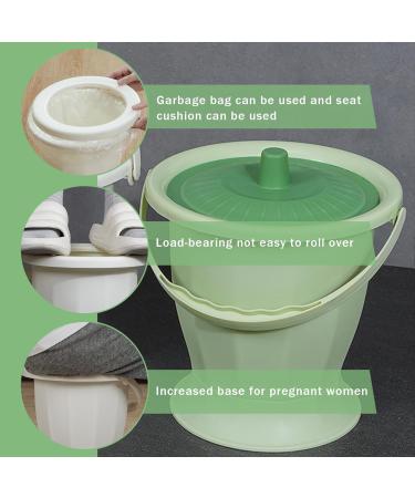 Chamber Pot with Lid and Handle Heavy Duty Bed Pan Non-Slip PP Urinal Bottle with Detachable Base Washable Reusable Portable Toilet for Kids Adults Light Green + Dark Green Urinal Bottle - Buy Online on GoSupps.com