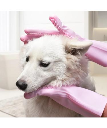 XFly Pet Grooming Gloves & Nursing Shoes for Cats - Bathing & Massaging Tool (Pink) | International Shipping Available - Buy Online on GoSupps.com