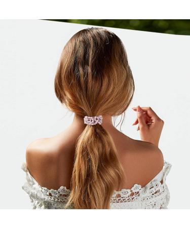 Yolev 6Pcs Pearl Hair Ties - Crystal Beaded Bracelet Hair Scrunchie for Women Girls (6 Styles) - Buy Online on GoSupps.com