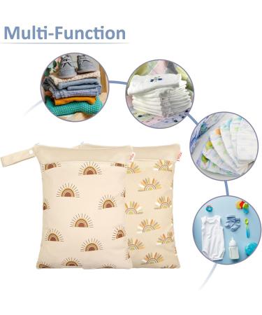 Maeau 2-Piece Wetbags for Fabric Diapers | Reusable Waterproof Gym & Kindergarten Bags | 30x40cm | 17 Stylish Patterns - Buy Online on GoSupps.com