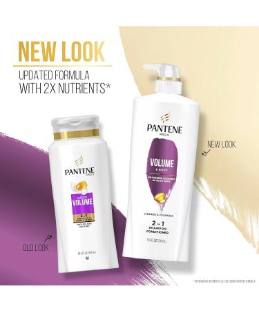 Buy Pantene Pro-V Volume & Body 2 in 1 Shampoo & Conditioner - 17.9 fl oz Pump Bottle | International Shipping Available - Buy Online on GoSupps.com
