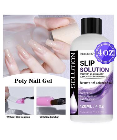 LOUINSTIC PolyGel Slip Solution 4 oz - Anti-Stick Polygel Nail Slip Liquid for Poly Nail Extension Gel - Buy Online on GoSupps.com