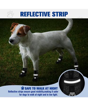 VKPETFR Breathable Dog Boots - Waterproof Anti-Slip Shoes with Reflective Strip for All Seasons - Medium - Buy Online on GoSupps.com