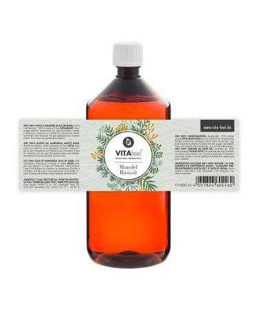 Vitafeel Almond Oil 1L - Vegan & GMO-Free for Skin Hair Aromatherapy & Massage - Premium Natural Oil - Buy Online on GoSupps.com