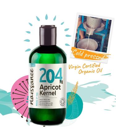 Naissance Organic Apricot Kernel Oil 8 fl oz - Cold Pressed, Hexane Free, Vegan - Moisturizes Skin & Hair - Buy Online on GoSupps.com
