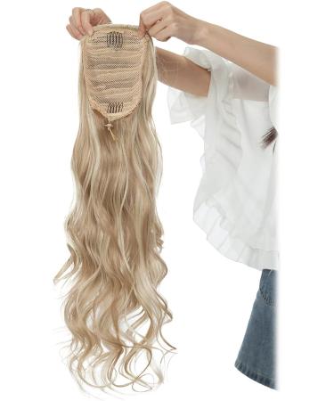 Real Fashion Drawstring Ponytail Hair Extensions Long Wavy Ponytail Blonde Black Brown 24" Clip in Hairpiece for Daliy Party Use Sandy blonde & Bleach blonde - Buy Online on GoSupps.com