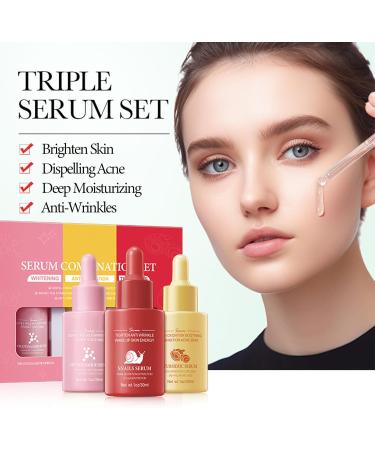 Gift Set Skin Care for Teenage Girls Skincare Set Face Serum Skin Care Sets & Kits:Turmeric Serum Nicotinamide Serum Snail Serum Pamper Gifts for Women Birthdays Christmas Anniversaries - Buy Online on GoSupps.com