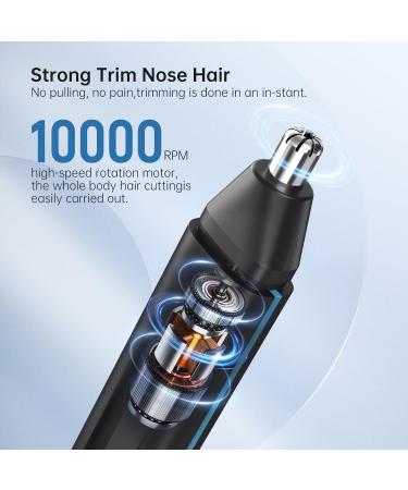 Seesoon Nose Hair Trimmer for Men - 2024 Professional Painless Waterproof Ear Hair Trimmer | USB Rechargeable Dual Edge Blades Easy Cleaning - Shop Now - Buy Online on GoSupps.com