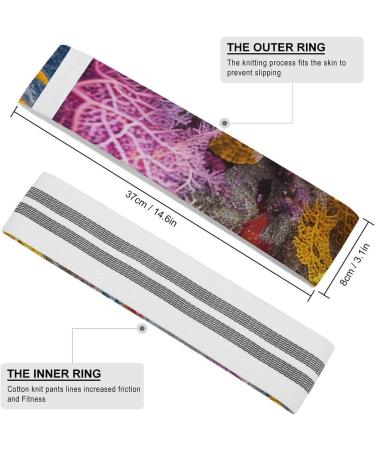 Buy Coral Reef Printed Resistance Bands - Durable Elastic Exercise and Fitness Bands for Ultimate Leg Workout - Buy Online on GoSupps.com