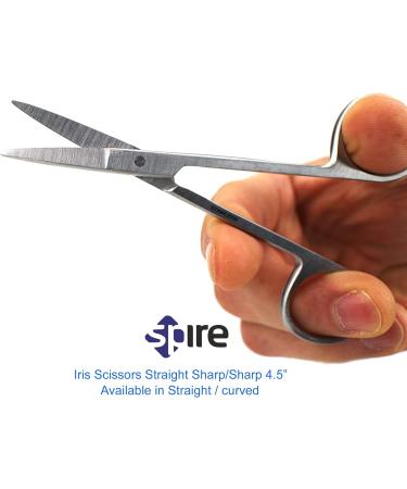 Spire Facial Hair Scissors - Stainless Steel Eyebrow Trimmer for Men and Women - Iris Curved 4.5 - Buy Online on GoSupps.com