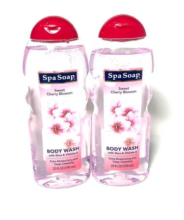 Spasoap Body Wash With Soft Refreshing Scent Extra Moisturizing and Deep Cleansing with shea & Vitamin E (2 count) 20FL oz each Body soap smooth feeling (Cherry Blossom) - Buy Online on GoSupps.com