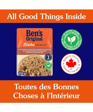 BEN'S ORIGINAL BISTRO EXPRESS Long Grain & Wild Rice Mushroom Flavour Side Dish 250g Pouch Long Grain & Wild Rice Mushroom 1 - Buy Online on GoSupps.com