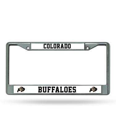 Rico Industries NCAA Unisex-Adult Standard Chrome License Plate Frame NoTeam 6 x 12.25-" Team Color