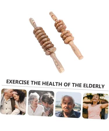 Beaupretty Wooden Massage Roller - Handheld Muscle Massager for Back & Body Relief | Eco-Friendly Wood Massage Device - Buy Online on GoSupps.com