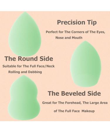 TCPENG Makeup Sponge for Blending Liquid Foundation Cream & Powder - Easy to Clean Super Soft & Non Latex Beauty Blender Concealer Applicator (3 Pack Mint Green) - Buy Online on GoSupps.com
