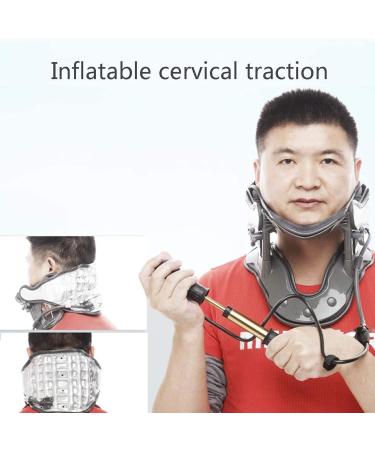 Cervical Neck Traction Device Inflatable Collar Brace for Neck Decompression and Support Neck Stretcher for Provides Pain Relief and Restores Spinal Curve - Buy Online on GoSupps.com