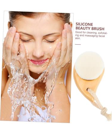MAGICLULU Face Brush Silcone Body Scrubbers Skin Cleansing Brush Blackhead Removing Brush Pore Cleansing Brush Hand Scrubber Wood Facial Brush Face Cleansing Tool Cleaning Brush Wooden Pores - Buy Online on GoSupps.com