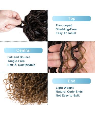 Goddess Locs Crochet Hair 22 Inch Curly Faux Locs for Black Women - 6 Packs T-30 Synthetic Braiding Hair - Buy Online on GoSupps.com