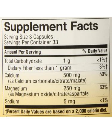 Nature's Way Calcium & Magnesium Mineral Complex - Bone Health Support - 750mg - 100 Capsules - Buy Online on GoSupps.com