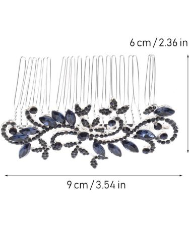 Luxshiny Rhinestone Bride Hair Comb Vintage Flower Side Hair Clip Bridal Hair Accessories for Women Girls Bridal - Buy Online on GoSupps.com