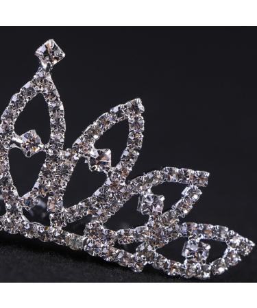 Lurrose Princess Crown Comb Mini crown hair comb small tiara comb for Flower Girls Wedding Bride Prom Birthday Party - Buy Online on GoSupps.com