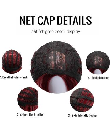 BERRYLION Synthetic Curly Wig for Women - Wine Red - Buy Online on GoSupps.com