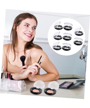 Ipetboom Makeup Blush 8pcs Eye Shadow Blank Lip Balm Empty Makeup Eyeshadow Storage Case Blush Powder Lipstick Travel 3.5x1.5cm Black - Buy Online on GoSupps.com