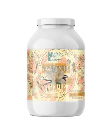 Mighty elements veganes protein vanilla 1kg - 85% vegetable protein 5k protein powder protein powder without gluten lactose & milk protein protein shake muscle structure - Buy Online on GoSupps.com