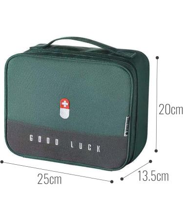 Large Capacity Waterproof Medicine Bag | Portable Medical Emergency Pocket for Home Office & Travel (Green) - Buy Online on GoSupps.com