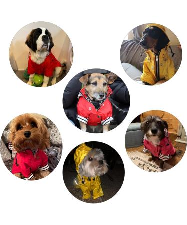 Buy Pethiy Premium Dogs Raincoat - Waterproof Dog Coat with Zipper & Reflective Buttons | Red XXL Rain Jackets for Dogs - Buy Online on GoSupps.com
