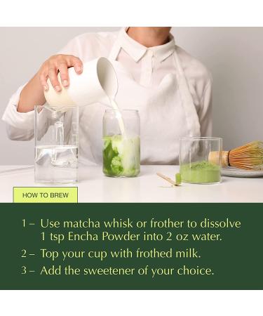 Encha Latte Grade Matcha Green Tea - First Harvest 30g/1.06oz Organic Powder from Uji, Japan for Matcha Latte & Smoothie | Caffeine-Rich, L-Theanine Infused, Sugar-Free - Buy Online on GoSupps.com