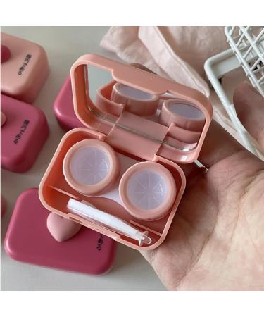 Portable 3D Hearts Contact Lens Cases - 4 Pack Travel Kit with Tweezers & Solution Bottle for Outdoor Use - Assorted Colors - Buy Online on GoSupps.com