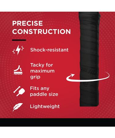 Gamma Sports Pickleball Supreme Overgrip - Easy Apply Grip Tape for Paddles in Pickleball, Badminton, and Squash - Black Tacky Over Wrap Bands - Buy Online on GoSupps.com
