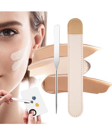 Picasso Spatula Makeup Korean  Korean Picasso Makeup Spatula with Palette  Stainless Steel Makeup Spatula and Palette Set  Professional Makeup Tool Make Up Spatula Tool for Makeup Artist (Spatula+Palette)