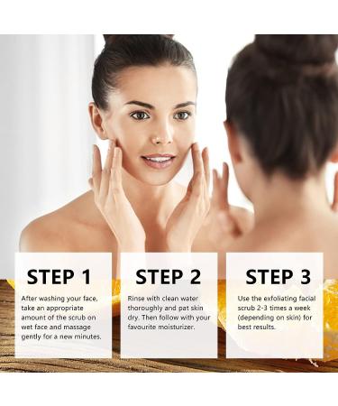 Vitamin C Facial Scrub & Exfoliator for Deep Cleansing & Brightening - 3.25 Oz - Buy Online on GoSupps.com