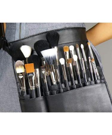 1pc Pu Leather Makeup Brush Waist Bag Portable Cosmetic Brush Holder Organizer with Artists Belt Strap (unfolding) - Buy Online on GoSupps.com