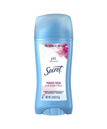 Secret Antiperspirant and Deodorant for Women 24hr Sweat & Odor Protection PH Balanced Protection Gentle on Skin Invisible Solid Powder Fresh Scent 2.6 oz