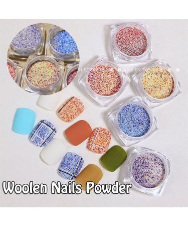 Hot Manicure DIY Nail Art Decoration Sand Pigment Woolen Nails Powder Glitter Dust Knit Weave Design(01) Style01 - Buy Online on GoSupps.com