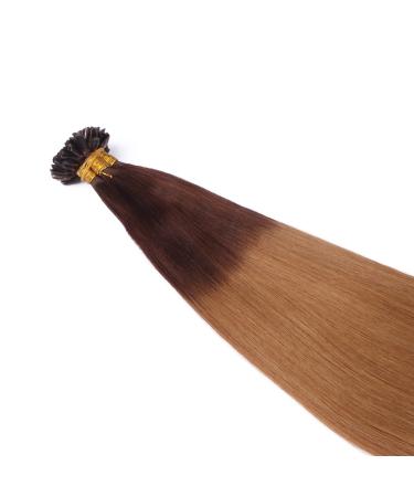 Buy High-Quality Keratin Bonding Hair Extensions - #6/27 Ombre 70cm 50 Strands | 100% Remy Real Hair U-Tip by Novon Hair Extensions - Buy Online on GoSupps.com