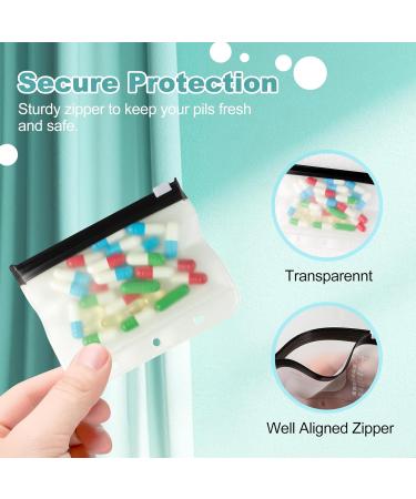 7 Pieces BPA Free Pill Organizer Pouches - Reusable Zipper Storage Bags for Loose-Leaf Medication & Small Items - Buy Online on GoSupps.com