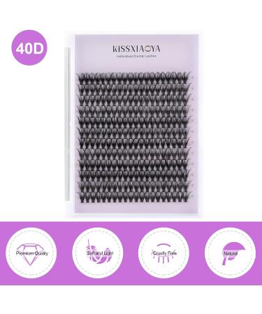 240pcs 40D 0.07 D Curl 14mm Cluster Eyelashes Extensions | Soft Individual Lashes for DIY Eyelash Extension At Home - Buy Online on GoSupps.com