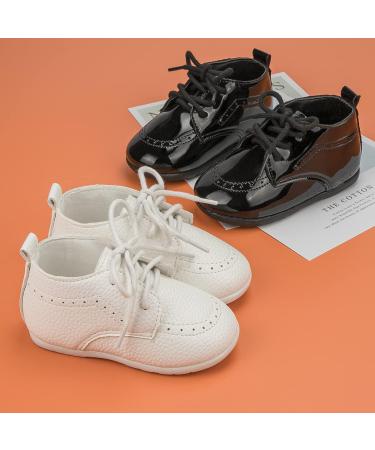 Infant Baby Boys Girls PU Leather Wedding Loafers Brogue Oxford Dress Shoes 12-18 Months - Black - Buy Online on GoSupps.com