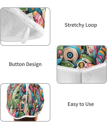 Super Absorbent Floral Hair Towel Set - Quick Drying Turbans for Women & Girls | 2 Pack - Buy Online on GoSupps.com