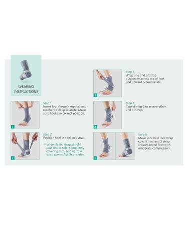 OPPO 2302 Adjustable Deluxe Ankle Stabilizer Strap - Extra-firm Support for Ankle Sprains & Instability | Gray Large Unisex Solution for Men & Women - Buy Online on GoSupps.com