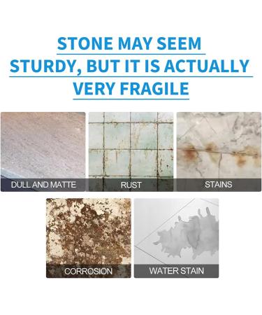 Stone Stain Remover Cleaner Stone Crystal Plating Agent and Granite Oil Stain Cleaner for Household Use All-Purpose Stone Cleaner and Polish for Marble Granite Quartz and More (1 Set) - Buy Online on GoSupps.com