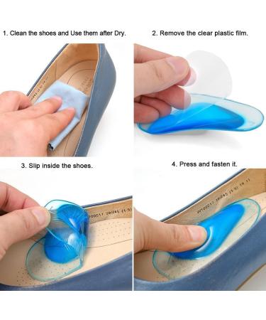 Pedimend Medicated Gel Flat Foot Arch Support Insoles - 2 Pairs (4PCS) | Plantar Fasciitis Relief, Fallen Arches, Neuroma Care | Shock Absorbers for Reduced Pain - Blue - Buy Online on GoSupps.com