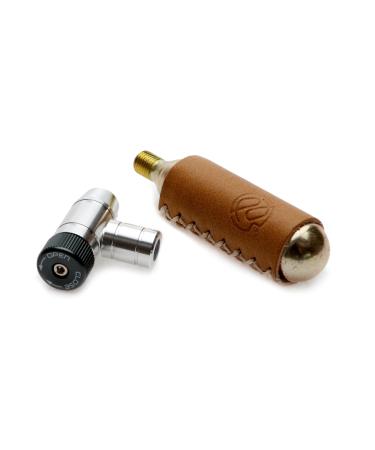 Portland Design Works Shiny Object CO2 Inflator with Leather Sleeve and Cartridge One Color One Size