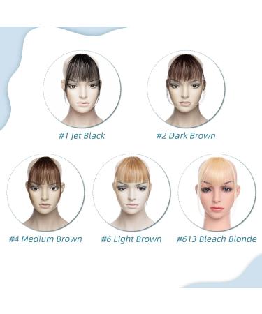 Rich Choices Fringe Clip in Hair Brown Clip on Fringe French Hair Fringe Clip Side Clip in Fringe Human Hair Bangs Hair Clip 3g Air Bangs #4 Medium Brown Air bangs-1PC Medium Brown - Buy Online on GoSupps.com