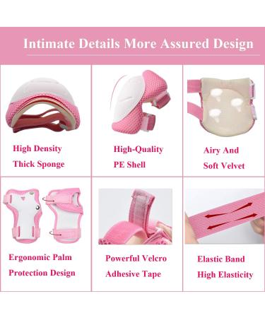 Lamsion Kids Helmet Set with Protective Gear for Ages 4-10, Pink - Cycling, Skating, Scooter - Buy Online on GoSupps.com