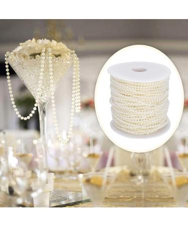 NestNiche Faux Ivory Pearl Strand Bead Roll - Wedding Party Decoration Craft Supplies - 0.1 inch Cream Beads for Girls - Buy Online on GoSupps.com